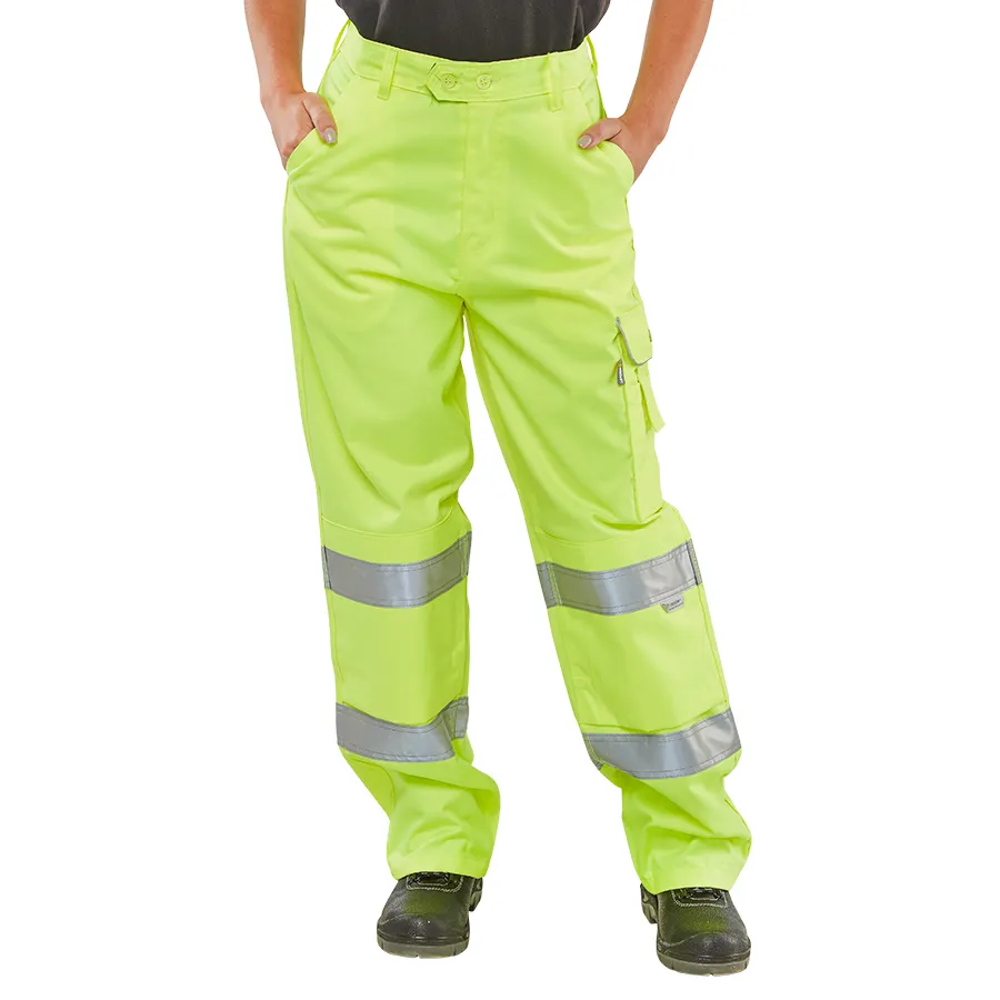 Beeswift Ladies Hi-Vis Trousers — Saturn Yellow